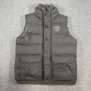 Abercrombie & Fitch Vest Mens Large Black Summit‎ Rock Puffer Quilted Outdoors